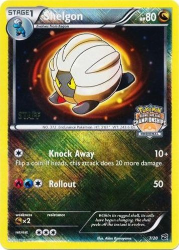 1x Shelgon - 7/20 - STAFF Crosshatch Promo Moderately Played Pokemon Organized P
