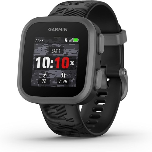 Garmin Bounce Montre Connectée Enfant, Camouflage Noir avec Sac à Dos Sling + Kit Garantie 2 Ans - Photo 4 sur 12