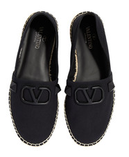 Valentino Garavani Espadrilles Stud Sign Canvas V Logo Sneakers Shoes 44