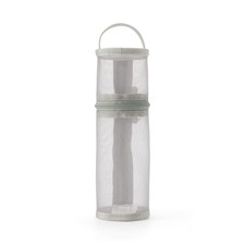 Muji Nylon Mesh Pen Case Pouch Approximately Diameter 65 x Height 207 mm Gray