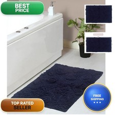 Home Weavers Modesto Bath Rug 100 Cotton Bathroom Rugs Set, Washable Rug, Soft