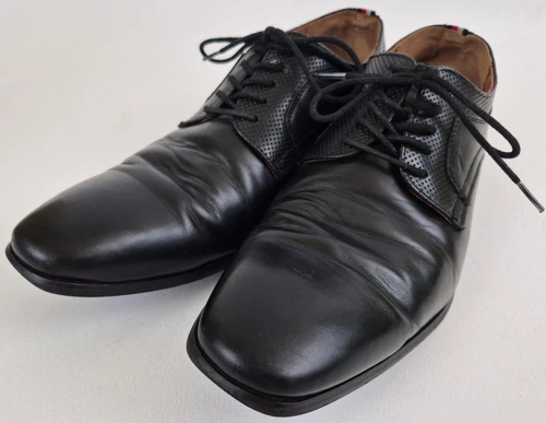 Tommy Hilfiger Men Soli Lace-Up Formal Dress Black Oxford Shoes Size 12