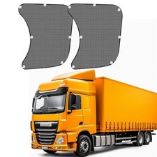 2Pcs Semi Truck Side Window Sun Shades with Suction Cups, UV Protection Semi