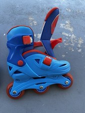 LOCAVUN Youth Adjustable Inline Skates Small US 9C-12C Blue Red