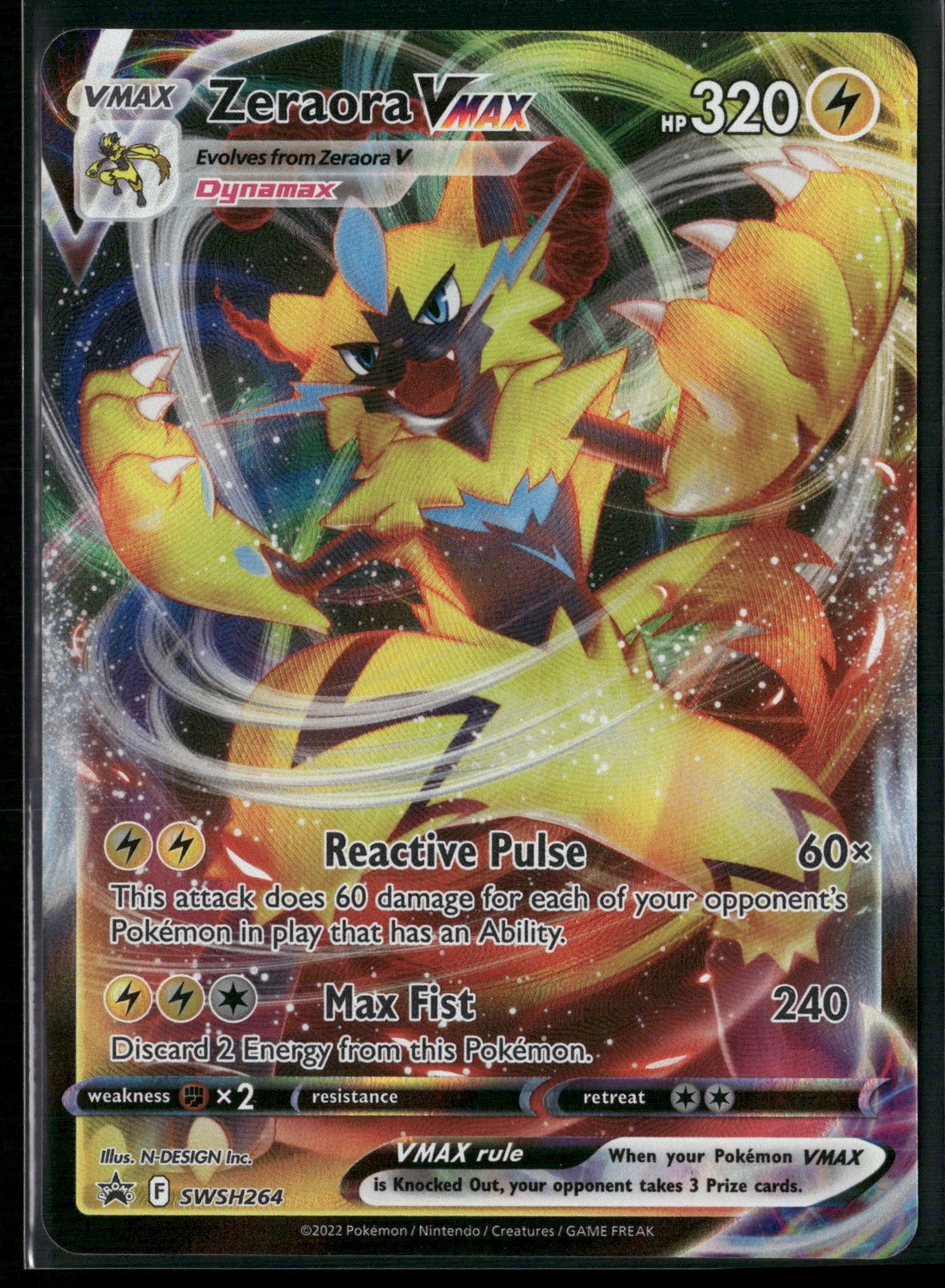 Zeraora VMAX Holo Promo SWSH: Sword & Shield Promo Cards SWSH264 NM