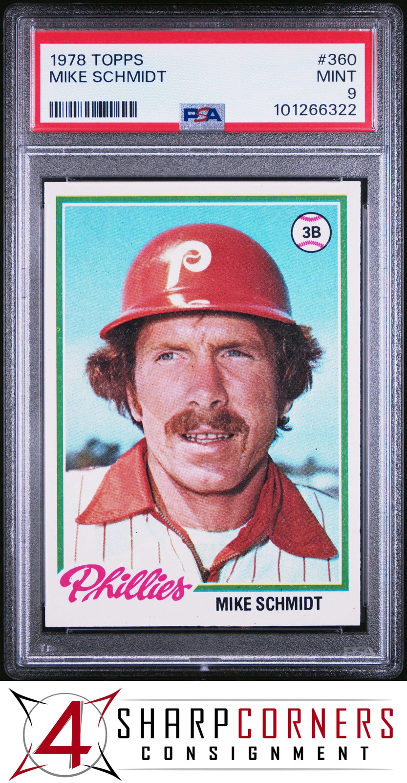1978 TOPPS #360 MIKE SCHMIDT PHILLIES HOF PSA 9