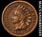 1860 Indian Head Cent- Round- Semi Key Better Date No Reserve #J3404