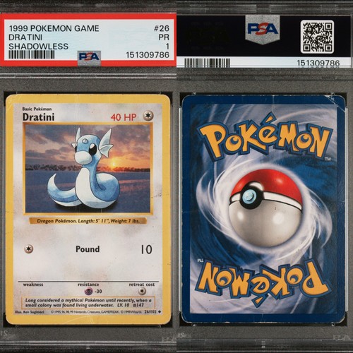 Dratini (Shadowless) graded PSA 1 for sale on eBay