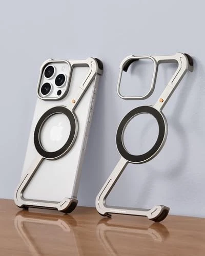 Minimalist Phone Case Compatible with for iPhone 16 Pro 6.3" Natural Titanium - Picture 2 of 8