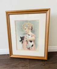 Framed Print “Frendly Enemies “ By Bessie Pease Gutmann 17/20 Inches 