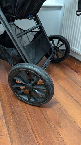 Cochecito para correr Baby Jogger Elite plateado negro + cubierta para lluvia - Imagen 7 de 11