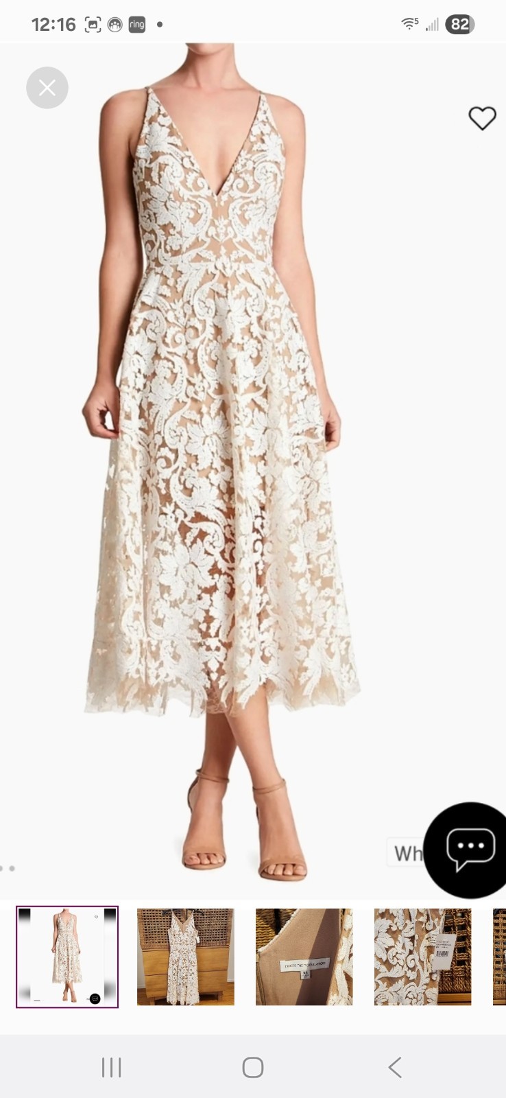 Dress the Population Blair Sleeveless Sequin Lace Midi Dress