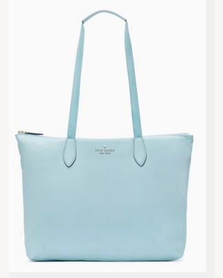 Kate Spade Mel The Little Better Nylon Packable Tote Aqua Pool NIP