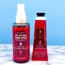 Bath & Body Works Winter Candy Apple Bath Set - Perfume Body Spray & Hand Cream