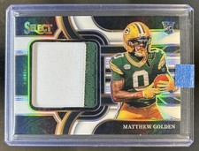 2025 Panini Select Matthew Golden Jumbo Rookie Swatch RC Jersey White Prizm #/99