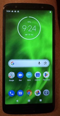 Motorola Moto G6 XT1925-6 Black 32GB (Unlocked) Good Used Fast Ship Blemish