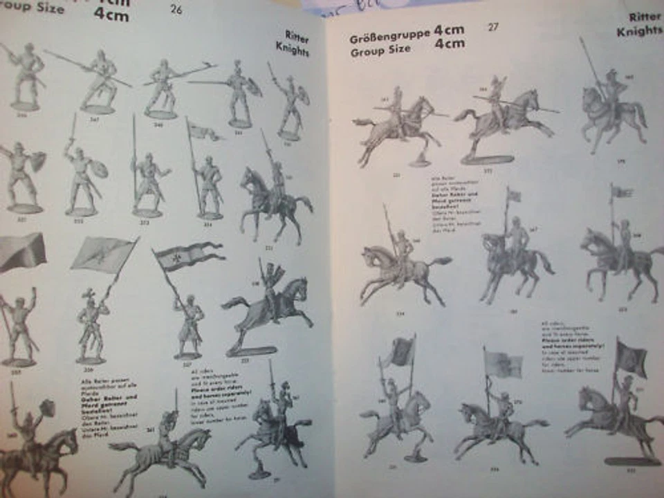 Konvolut 26 Merten Kunststoff Figuren Rohlinge Ritter zu 4cm - Bild 2 von 2