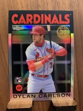 DYLAN CARLSON 2021 TOPPS CHROME ‘86 Topps 35th ANNIVERSARY #86BC-6 ROOKIE 
