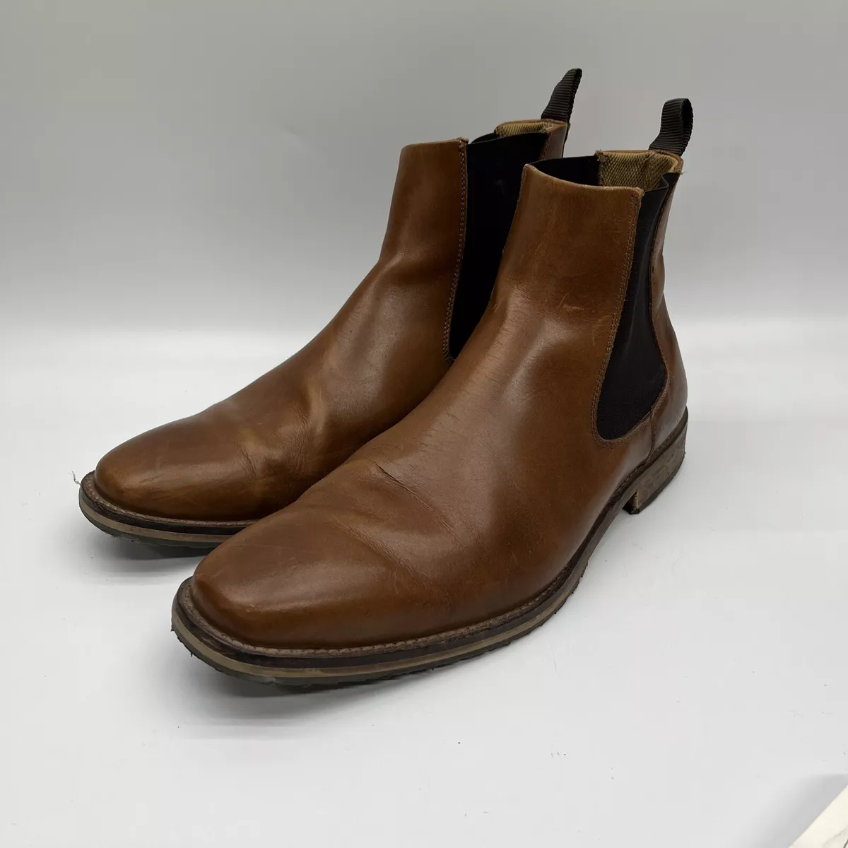 ALDO Chelsea Ankle Boot Brown Leather US Men s Size 11 eBay