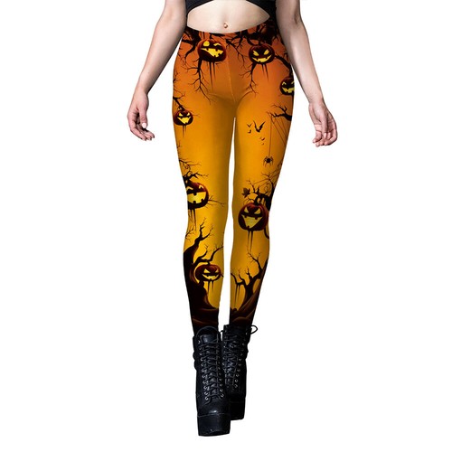 The Nightmare Before Christmas Skull Yoga Pants Halloween Women Leggings Elastic - Picture 29 of 32