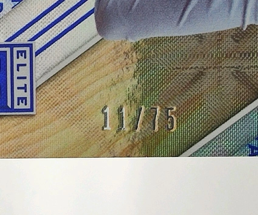 Hogan Harris 11/75 ⚾ 2019 Panini Elite Extra Aspirations Blue Refractor - Image 3 of 4