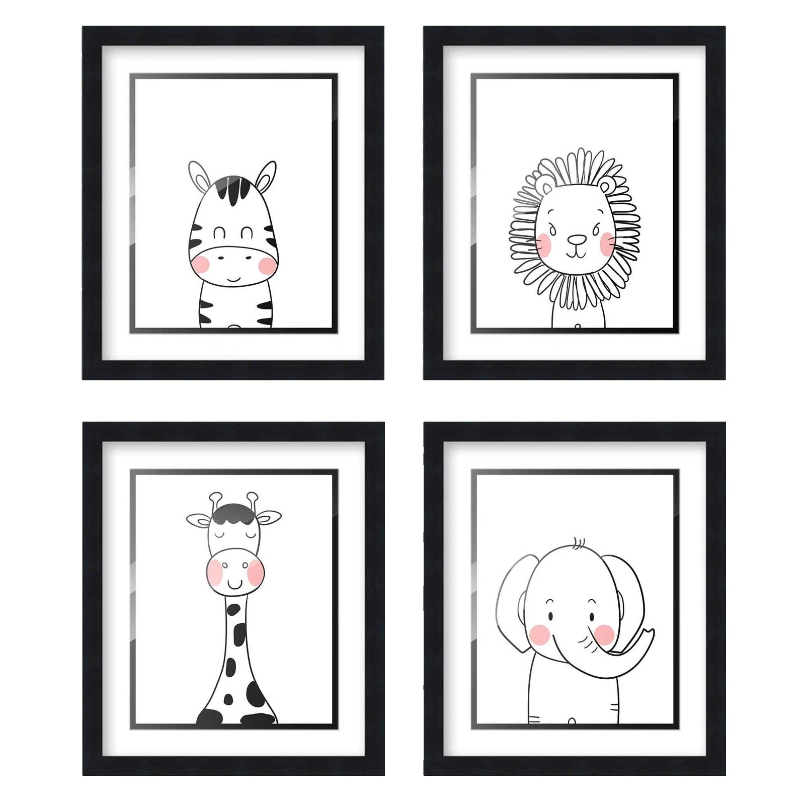 Animal Print Wooden Picture Frames