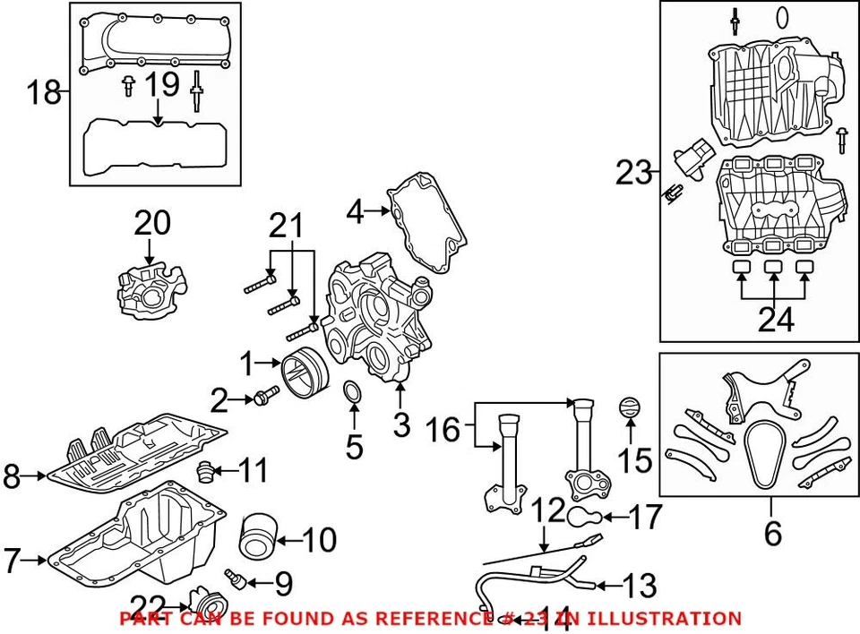 Colector de admisión de motor Mopar genuino OEM para Dodge Nitro Durango Dakota Foto 2 de 2