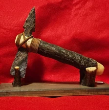 Replica Battle Axe with Agate Stone Blade #5