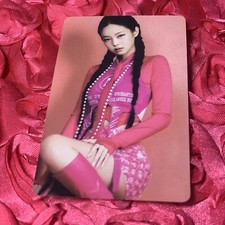 Jennie Blackpink Born Pink Shutdown Edition Photocard, Fan Art Card Pink Skirt