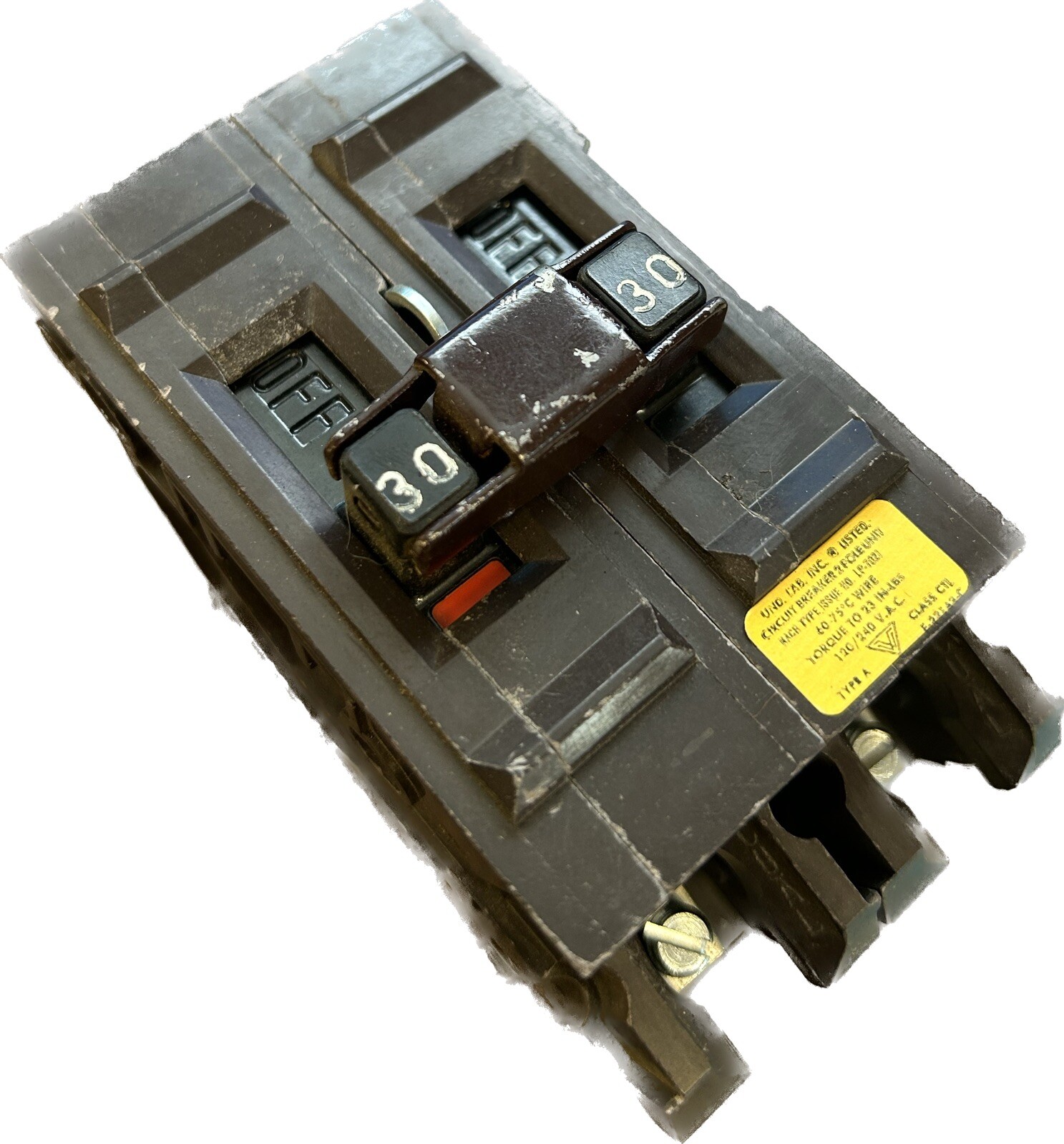 Wadsworth Circuit Breaker 2 Pole 30Amp 120/240 V.A.C Type A eBay