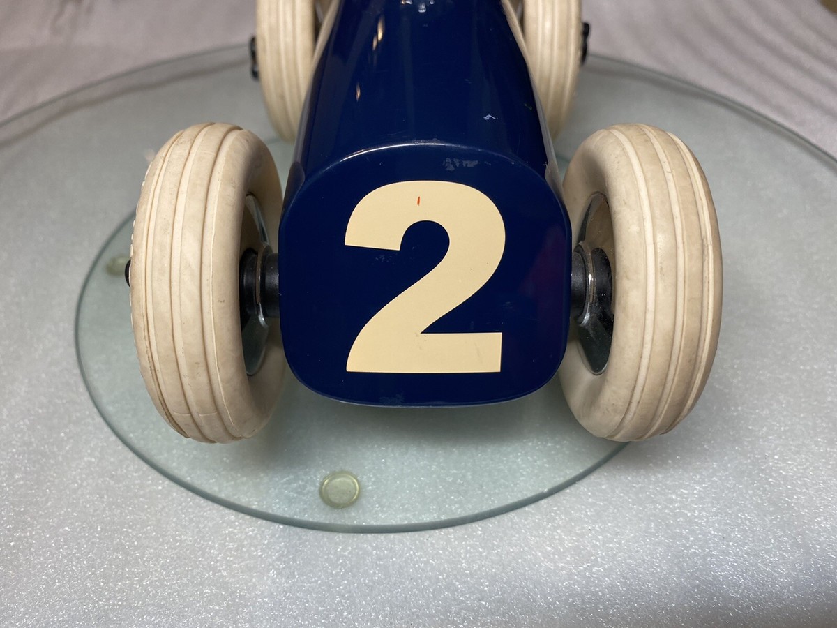 PLAYFOREVER CLYDE Race Car #2 Navy Blue and White | eBay