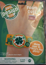 Vintage St Patrick's/Patty's Day You Design It Foam Cuff New