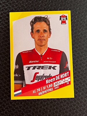 STICKER VIGNETTE PANINI  KOEN DE KORT TREK SEGAFREDO # 288 TOUR DE FRANCE 2019