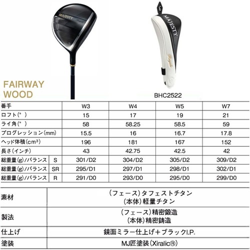 Majesty Golf Japan 2025 Mj Royale Fairway Holz LV560B Fw Herren Maruman - Bild 4 von 12