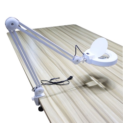8 x ingranditore lampada led luce ingrandimento vetro lente scrivania morsetto tavolo strumento gioielli - Foto 10 di 18