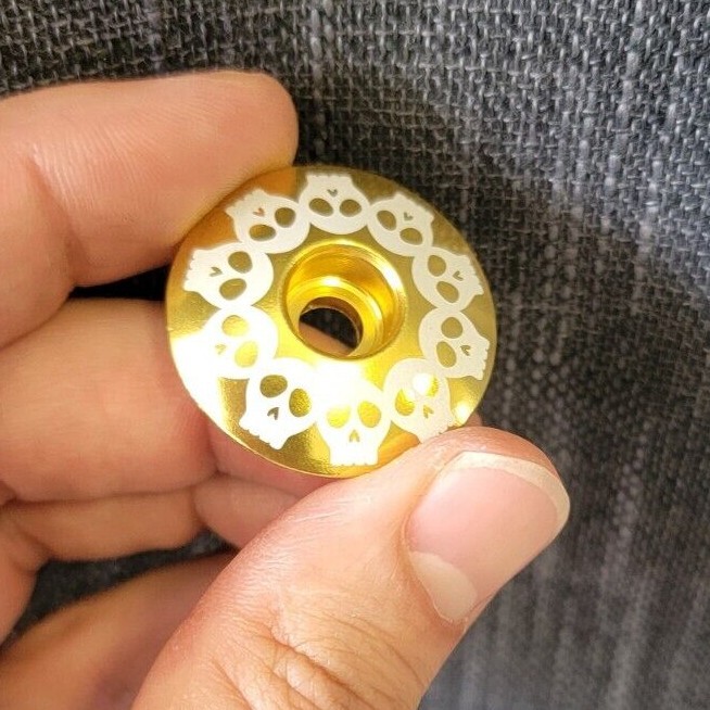 Skull Ring Bike Headset Top Cap 1/8