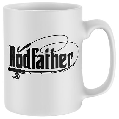 Fischer Tasse The Rodfather Geschenk Vatertag Papas Tee Kaffee Trinkbecher