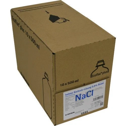 B. BRAUN MELSUNGEN AG KOCHSALZLÖSUNG 0,9% Ecoflac Plus 10X500ml PZN 8609255