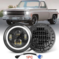 7 Round Led Headlight Halo Angel Eyes For Chevy C10 C20 1975-1980 Truck 1942-60