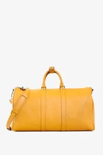 Louis Vuitton Keepall Bandouliere 45 in Damier Infiniti Safran Yellow Leather