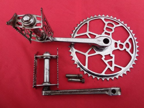 BSA Bicycle 48 Tooth Front Cog / Pedal Arms, RAT TRAP Pedals & Cotter Pins - Picture 7 of 8