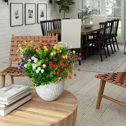 Artificial Flowers for Outdoor Bulk Fake UV Resistant Plants Faux Bouquets Decor - Picture 14 of 77