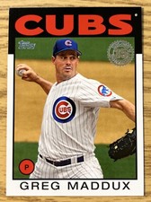 2021 Topps Series 1 GREG MADDUX 1986 Topps 35th Anniversary #86B-25 CHICAGO CUBS