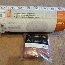 Classic Accessories Montlake Round Patio Cushion Foam 2" w/ cover Heather henna