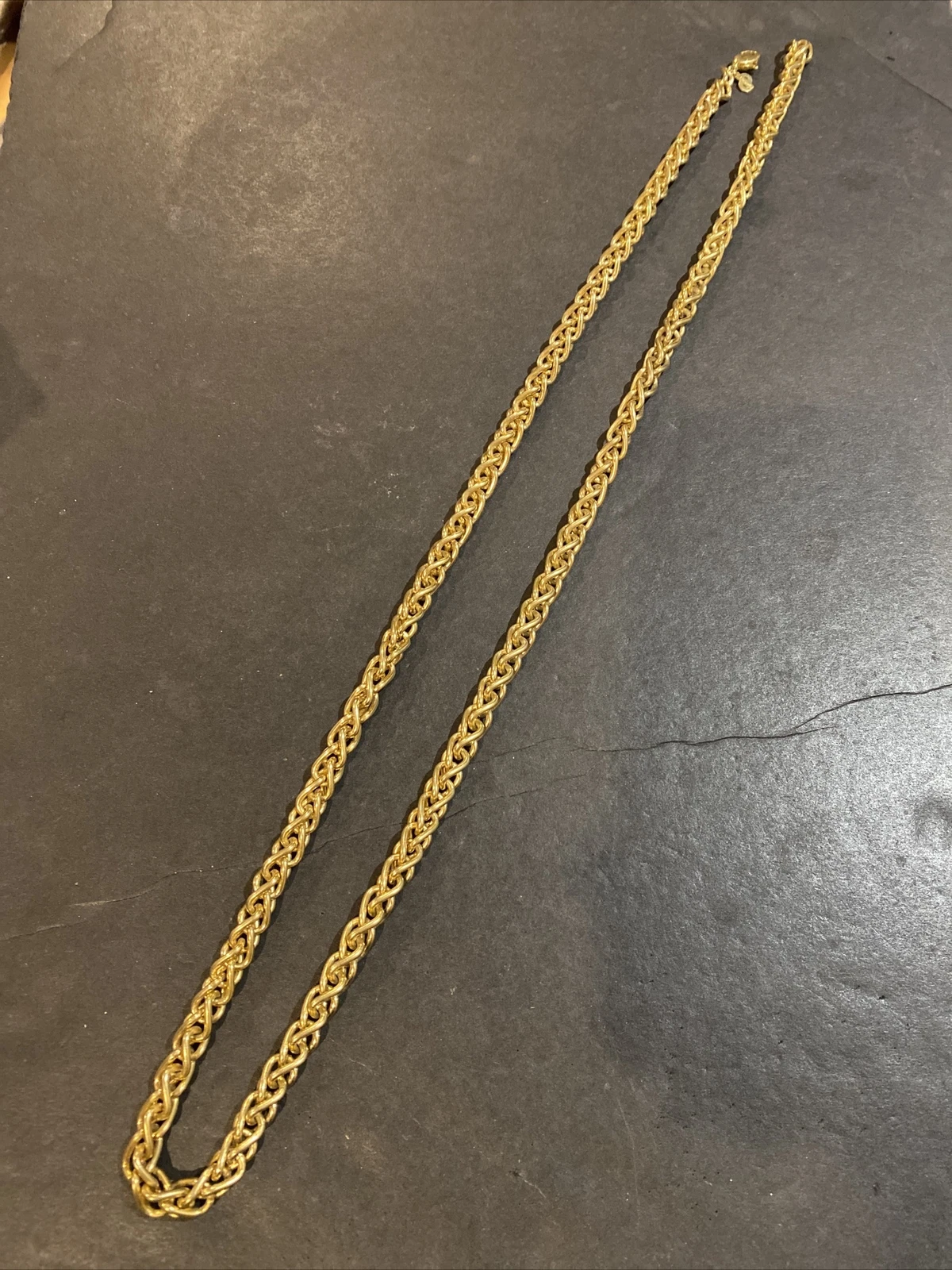 Collier/ceinture chaîne chaîne corde torsadée vintage signé Christian Dior ton or