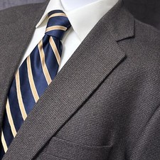 Joseph Feiss Sport Coat 44L Brown Lambswool Blazer Jacket Casual Classic