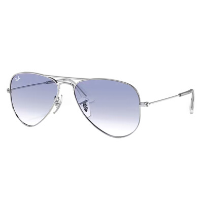 Ray-Ban Junior RJ 9506S 212/19 Polished Silver Metal Sunglasses Light Blue
