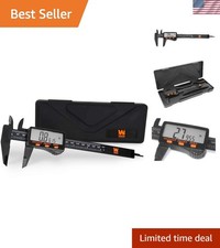 Electronic 6.1-Inch Digital Caliper with LCD Readout and Storage Case