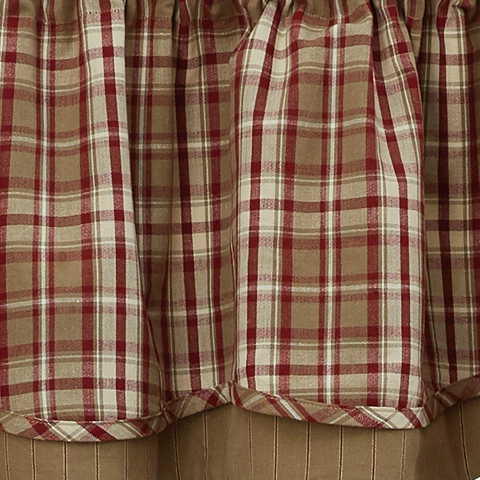 Park Designs Cumberland Lined Layered Valance - 72'' L - Tan - Image 3 of 3