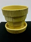 Vintage McCoy Pottery Yellow Planter Flower Pot